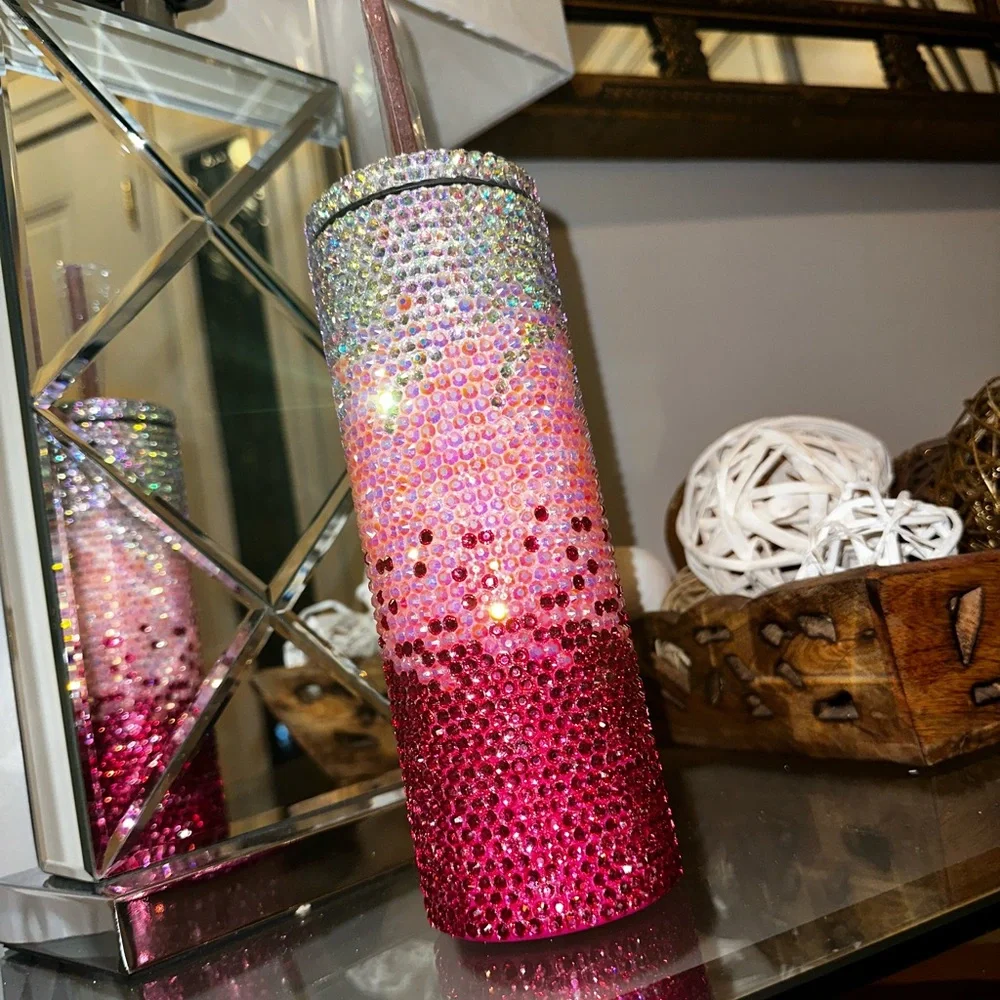 Custom Made Pink Rhinestone Tumbler🩷 - Picture 1 of 5
